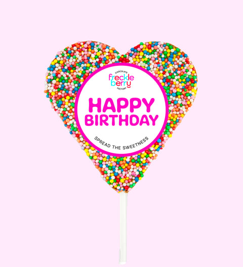 Happy Birthday Freckle Heart Pop