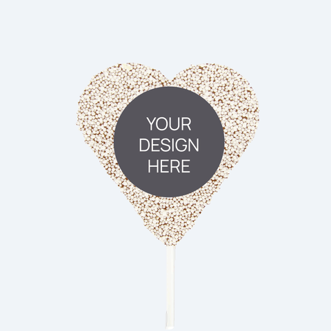 Personalised Chocolate Heart Freckle Pop - Custom Design Upload