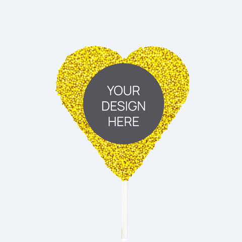 Personalised Chocolate Heart Freckle Pop - Custom Design Upload