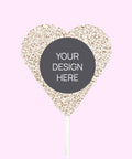 Personalised Chocolate Heart Freckle Pop - White
