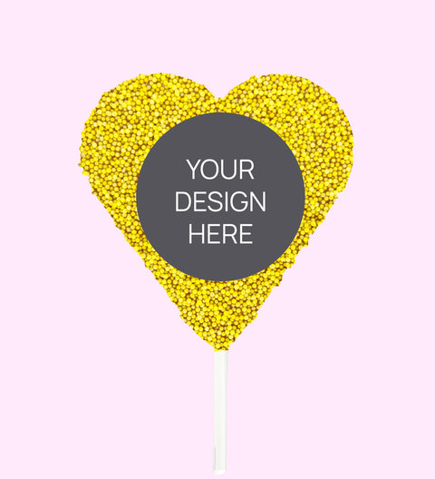 Personalised Chocolate Heart Freckle Pop - Custom Design Upload