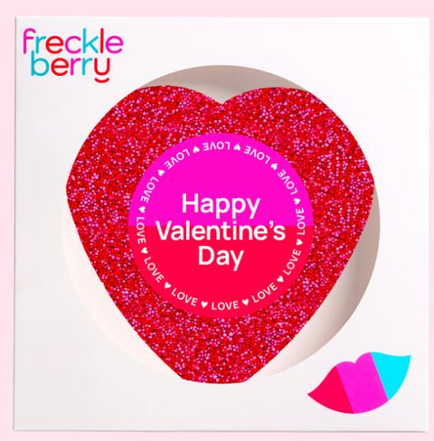 Valentine's - Giant Multi Freckle Heart - Happy Valentine's Day