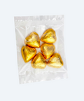 Gold foiled chocolate hearts