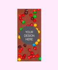 Premium Belgian chocolate with Mini M&Ms toppings, customised with your uploaded design, perfect for unique gifts or special occasions. 