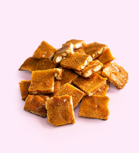 Hamdmade peanut brittle pieces