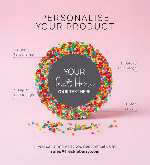 Corporate Personalised 40g Single Freckle - Thank You - Custom Text