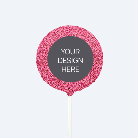 Personalised Chocolate Round Freckle Pop - Custom Design Upload