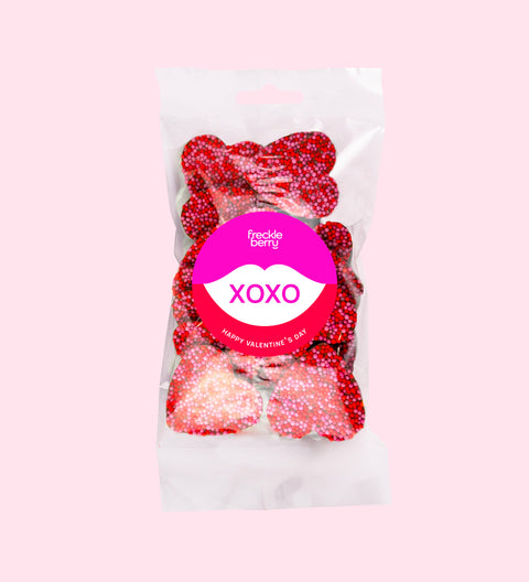Valentines hearts chocolate with XOXO sticker