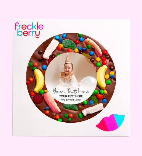 Personalised 330g Giant Lolly Pizza - Photo and Text