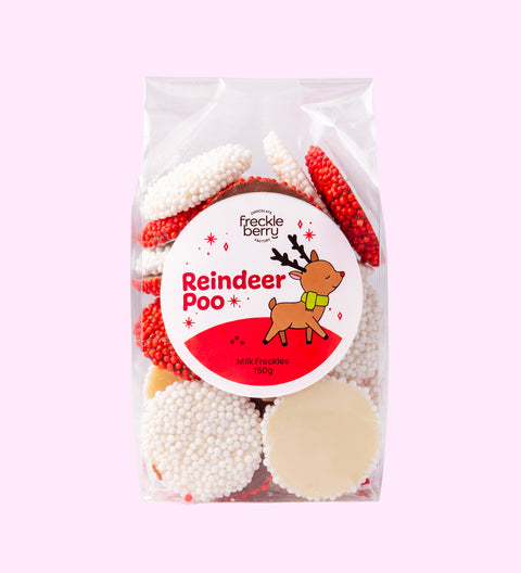 reindeer poo bag with freckles 