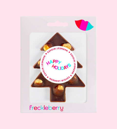 Hazelnut, caramel and sea salt milk chocolate tree Christmas