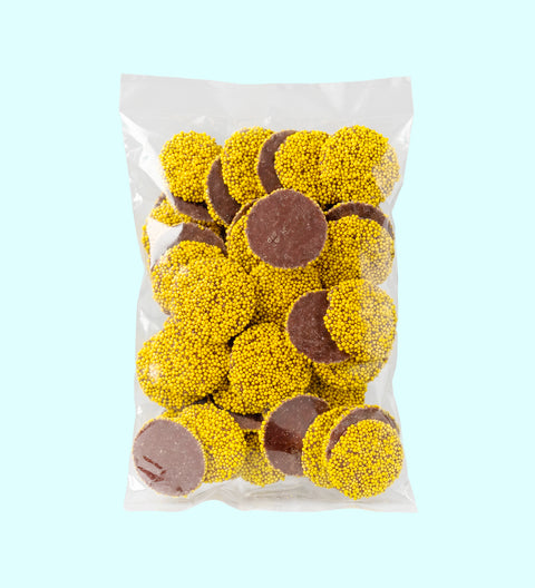 Packaged treats with a visible 'Proudly supporting RUOK?' logo on a light blue background