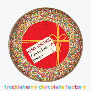 Personalised Christmas 220g Giant Freckle - Red Present