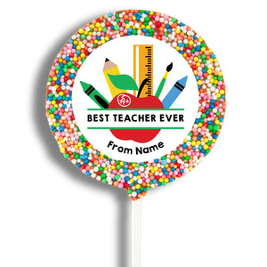 Personalised Round Freckle Pop - Custom Teacher's Gift